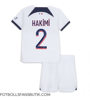 Paris Saint-Germain Achraf Hakimi #2 Replika Bortatröja Barn 2023-24 Kortärmad (+ Korta byxor)